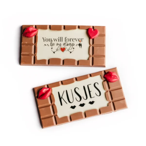 Opengewerkte chocoladerepen