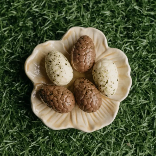 Paaseitjes gevuld met Dubai-Pistache