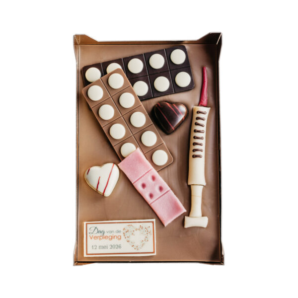 Chocoladeplak voor de dag van de verpleging
