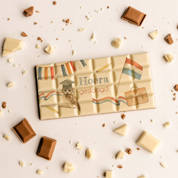 Chocoladereep hoera geslaagd