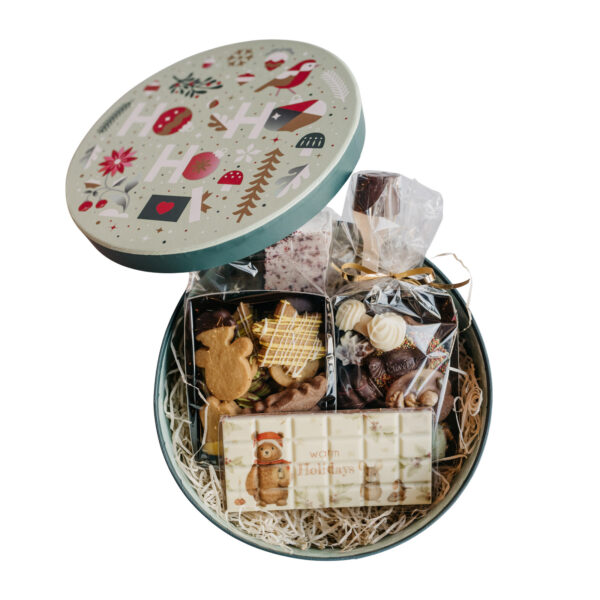 De zoete wintertuin cadeaudoos met ambachtelijke kerstlekkernijen